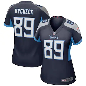 womens nike frank wycheck navy tennessee titans game retire